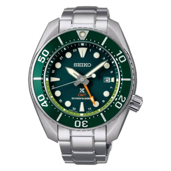 Seiko SFK003J1 Sumo GMT — зелёный циферблат, стальной браслет