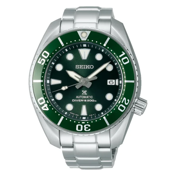 Seiko SPB103J1 Sumo — вид спереди, зелёный циферблат