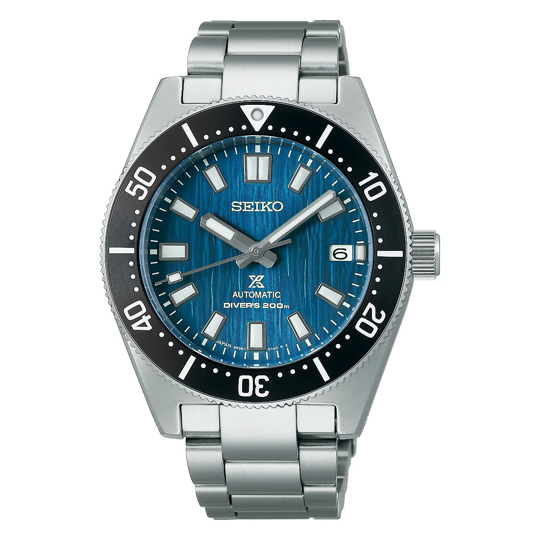 Seiko SPB297J1 Glacier — синий циферблат с фактурой ледника, стальной браслет