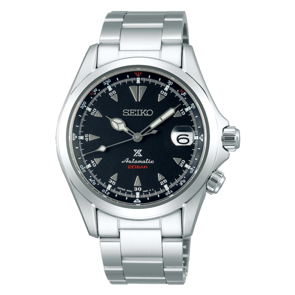 Seiko Prospex Alpinist SPB117J1 — чёрный циферблат и стальной браслет