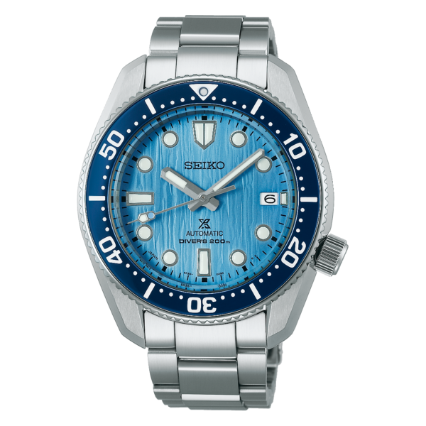 Seiko Prospex SPB299J1 Glacier — светло-синий циферблат и синий безель