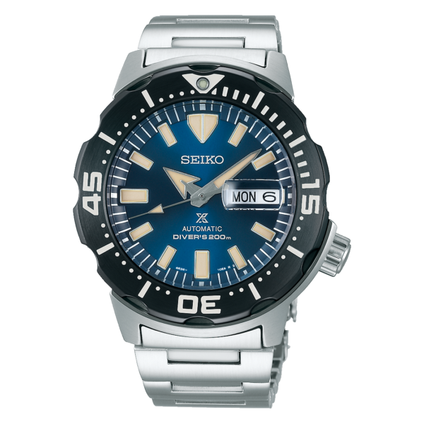 Seiko Prospex Monster SRPD25K1 — синий циферблат и стальной браслет