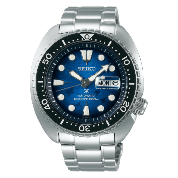 Seiko Prospex SRPE39K1 King Turtle — синий циферблат и стальной браслет