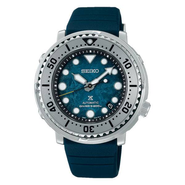 Seiko Prospex SRPH77K1 Save the Ocean — голубой циферблат и синий ремешок