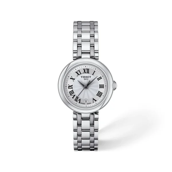 Tissot T126.010.11.013.00 Bellissima Small Lady — белый циферблат с римскими цифрами и стальной браслет