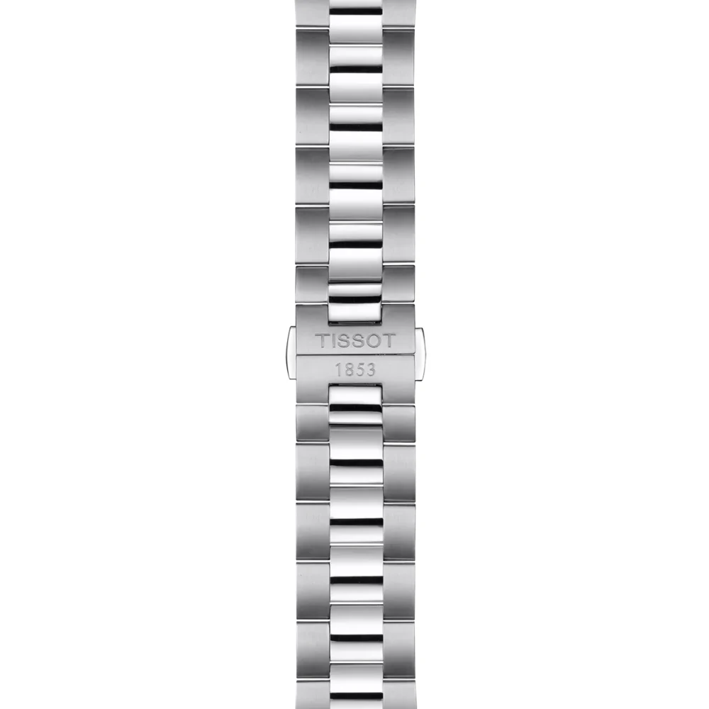 Tissot Gentleman Powermatic 80 Silicium T127.407.11.041.00 — стальной браслет и застёжка бабочка