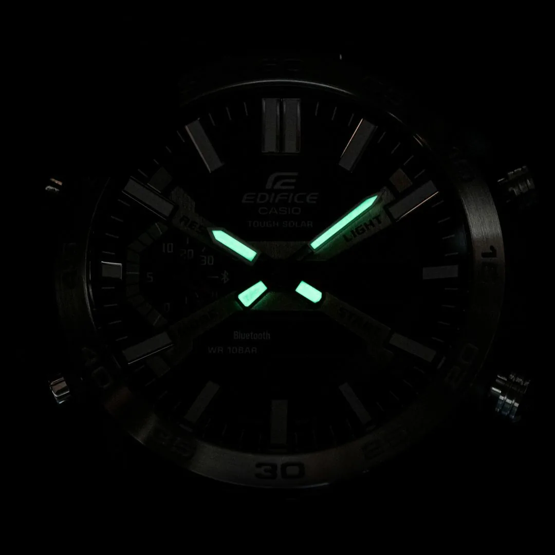Casio ECB-2000DD-1A — свечение часовых меток и стрелок