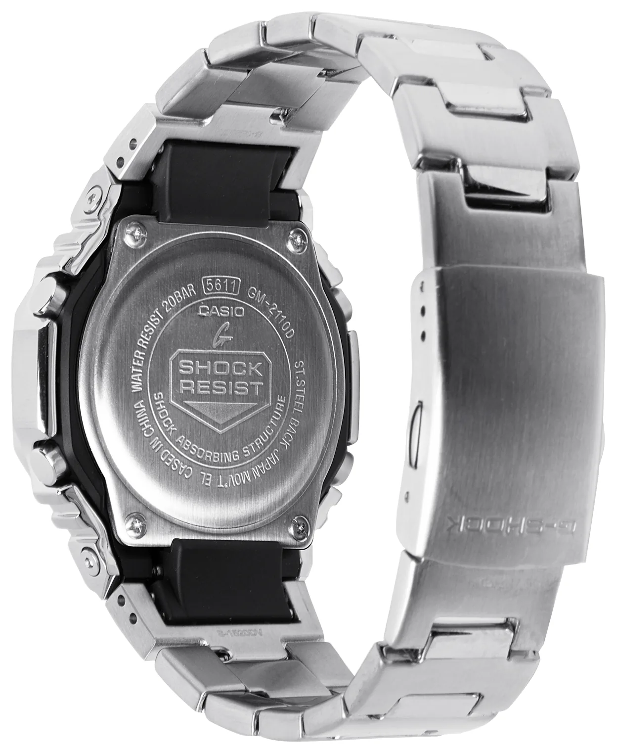 Casio GM-2110D-2A — задняя крышка и браслет