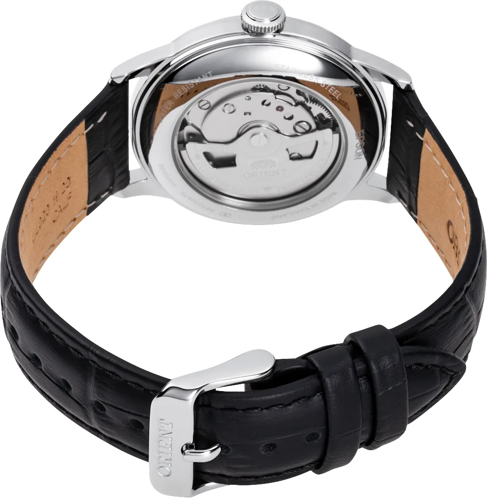 Orient RA-AC0M02B — кожаный ремень и застёжка