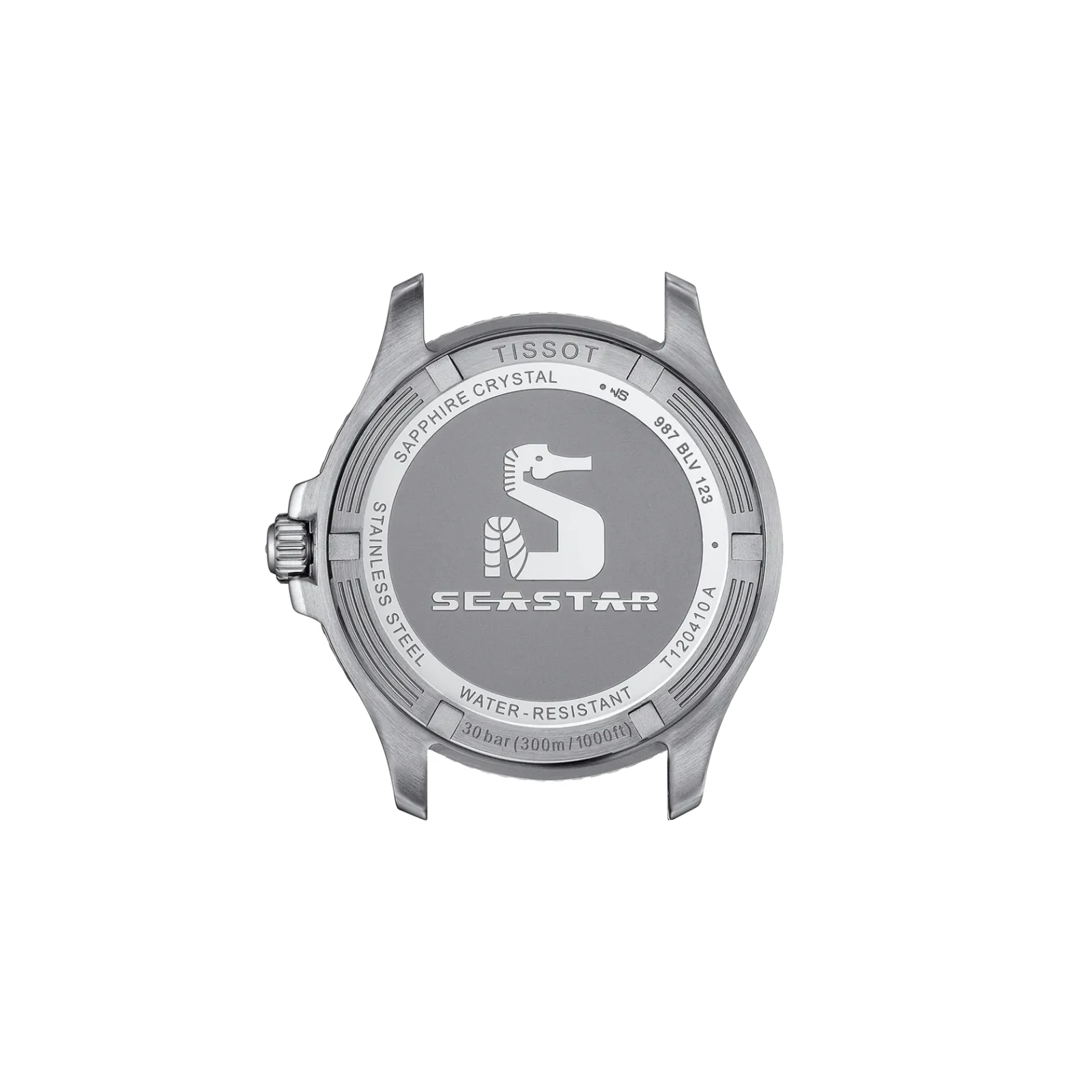 Tissot T120.410.11.041.00 Seastar 1000 — закрытая завинчивающаяся задняя крышка