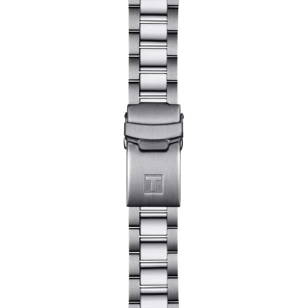 Tissot T120.410.11.041.00 Seastar 1000 — стальной браслет и застёжка с защитой