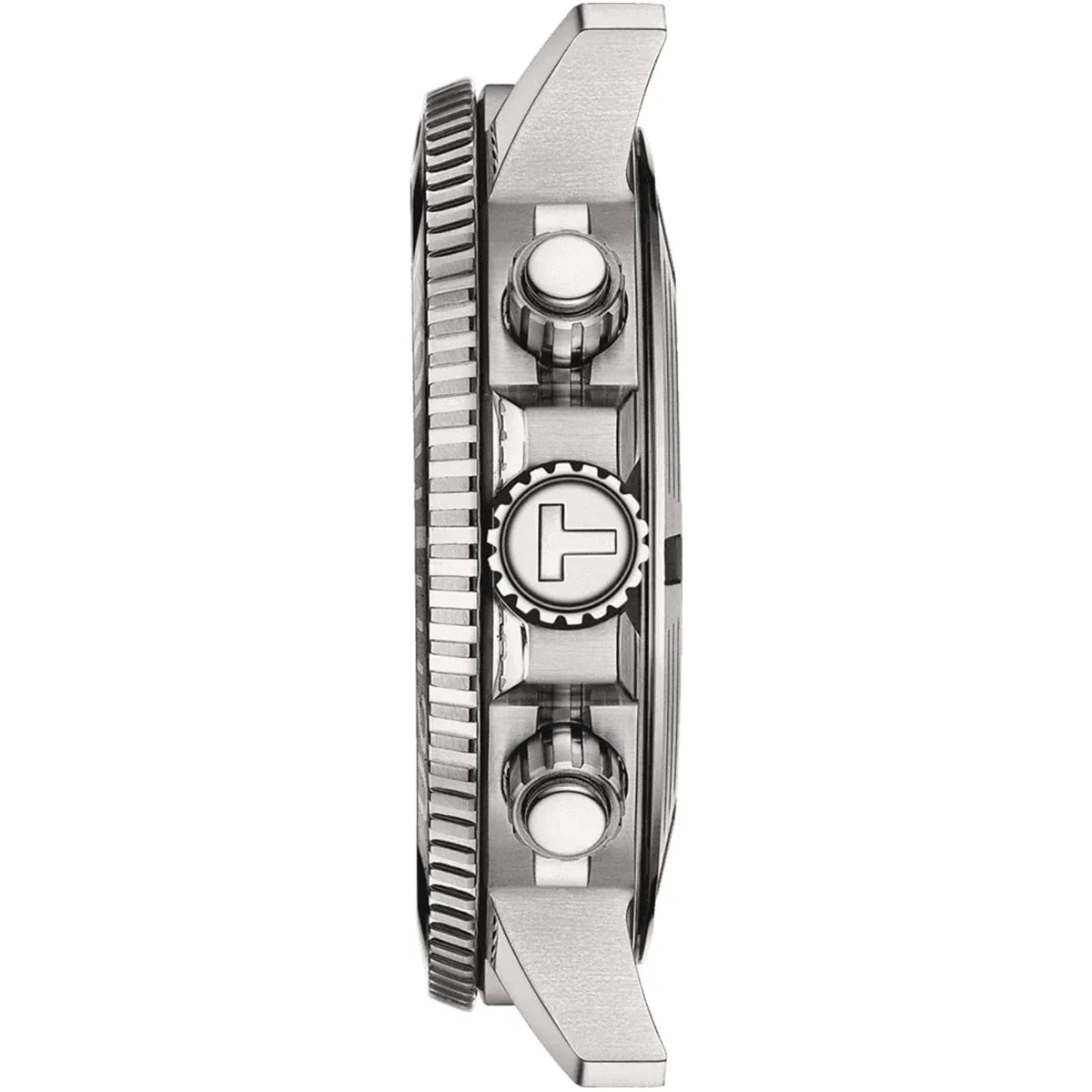 Tissot Seastar 1000 Chronograph T120.417.11.041.02 — боковой профиль корпуса и заводная головка