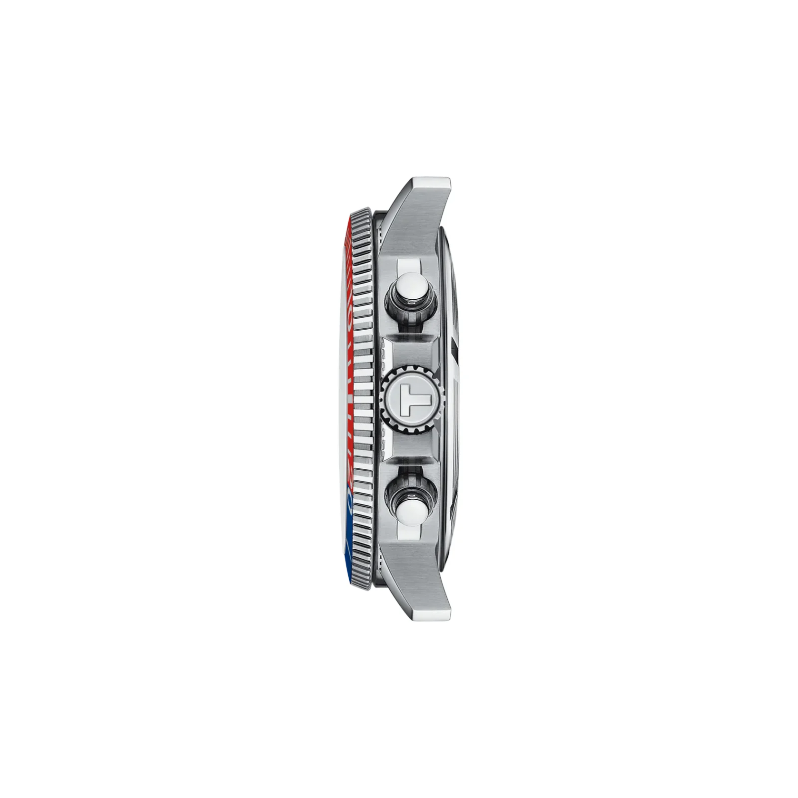 Tissot Seastar 1000 Chronograph T120.417.11.041.03 — профиль корпуса, завинчивающаяся головка и кнопки
