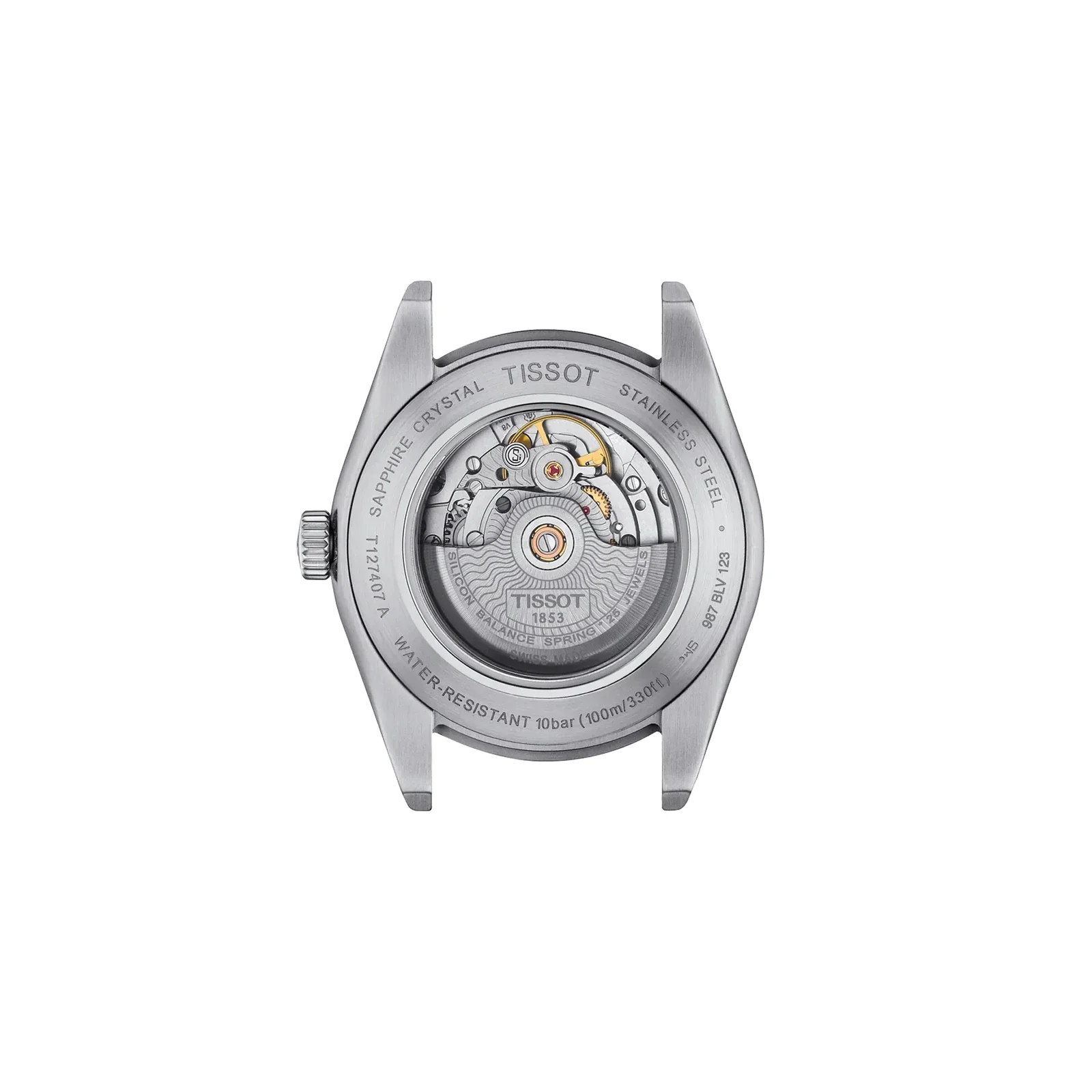 Tissot Gentleman Powermatic 80 Silicium T127.407.11.041.00 — задняя крышка